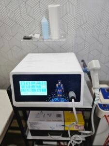 Shockwave therapy treatment conducted by Dr. Sandeep Singh PT at Jyosa Advance Physiotherapy Centre in Rohini Sector 3 Delhi.