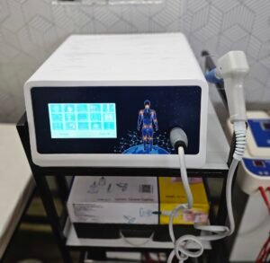 Home Shockwave therapy treatment conducted by Dr. Sandeep Singh PT at Jyosa Advance Physiotherapy Centre in Rohini Sector 3 Delhi.
